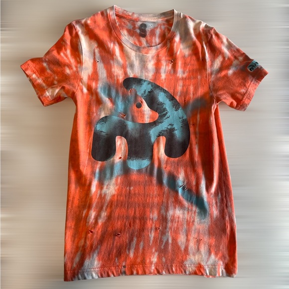 dyed handmade rave streetwear shirt orange sherbet tie dye tees x timmy woz - Picture 5 of 16